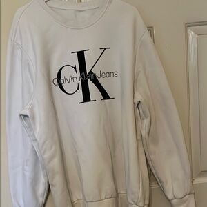 Calvin Klein White Logo Sweatshirt